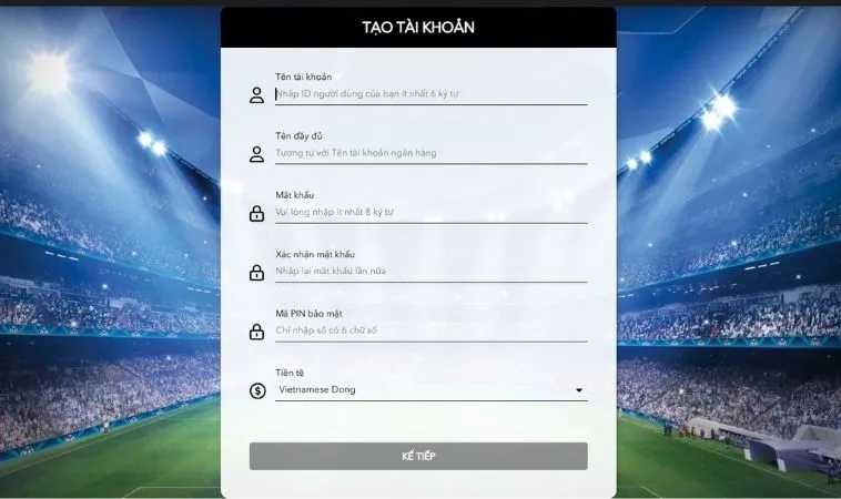 Giao diện Đăng Ký H3BET
